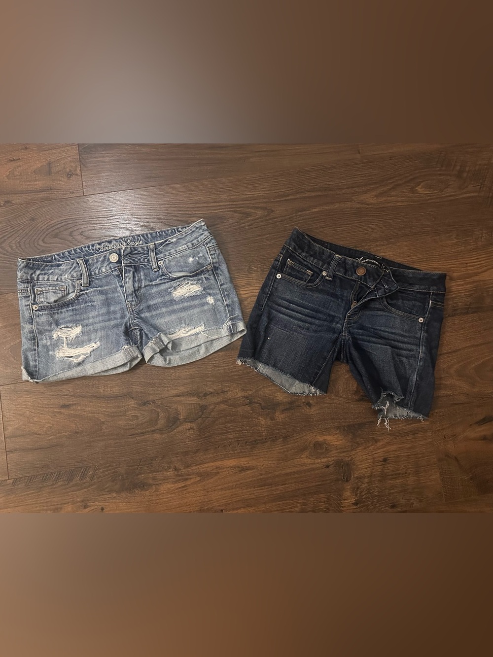 American Eagle Outfitters Two-Pair Denim Shorts — Light Wash & Dark Wash